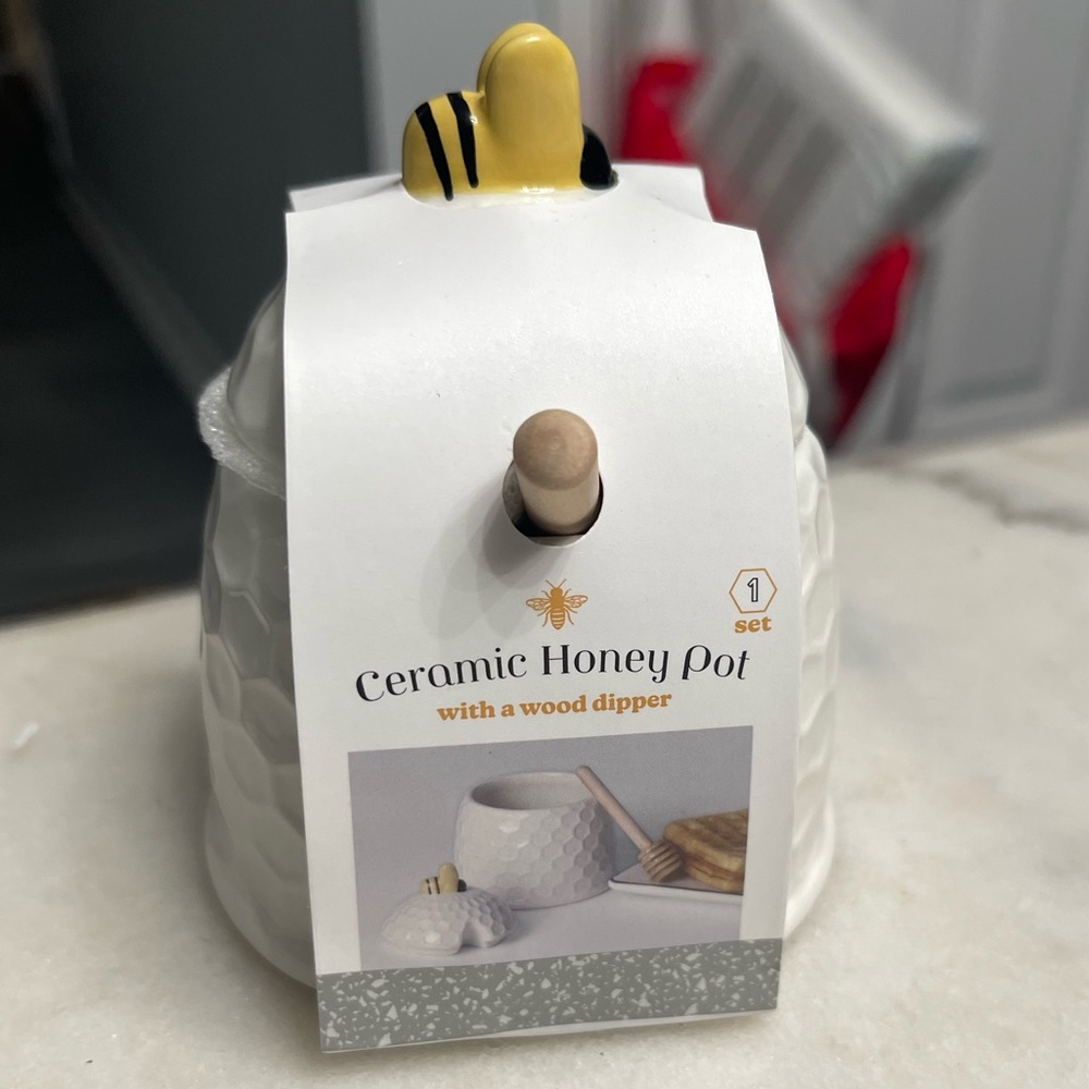 Target Bullseye Playground Ceramic Honey Pot